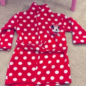 Toddler girl Mickey Mouse robe